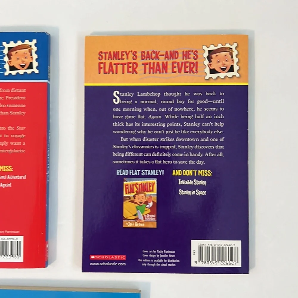 Kids Flat Stanley Book Bundle: Stanley, Flat Again!, In Space!, Ninja Surprise